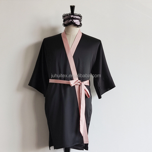 22 Momme 100% puro abito di seta per le donne puro colore lungo Kimono accappatoi morbido <span class=keywords><strong>camicia</strong></span> <span class=keywords><strong>da</strong></span> <span class=keywords><strong>notte</strong></span> - Product Image 2