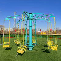 Projet de parc d'attractions sans moteur : manège simple à corde, fauteuil volant