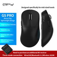 G5PRO ultra Ringan 2.4G Mouse Gaming Berkabel Nirkabel RGB 26000dpi untuk Ujian Mock Ketiga