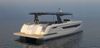 Kapal Pesiar Katamaran Aluminium Alloy Mewah OEM 40 Kaki 12,36m Kapal Apung 12 Penumpang Memancing di Perairan Lepas Pantai 2x200HP 98km
