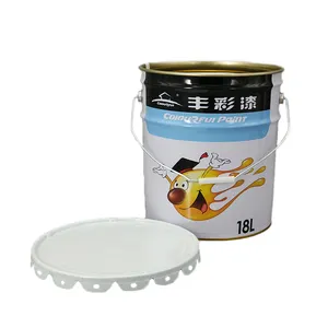 Chemical 18L 20 Liter Large Dimensions Metal Paint Tin Can Pail Bucket With Lid And Handle For Sale Price