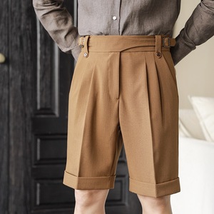 Pantaloncini da uomo Casual gorgoglio a vita alta Shorts estivi da lavoro dritti da lavare napoli a cinque punti - Product Image 1
