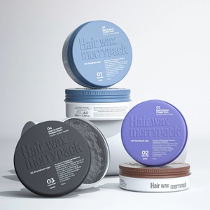 Merrrynewon High-end Pomade Tins Aluminum Cream Jar Black Tin Containers for Hair Wax Clay Beard Oil Container - Product Image 2
