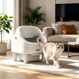 Cost Effective <b>Automatic</b> Cat Litter Box Caixa de Areia Detachable Waste <b>Bin</b> Simple Disposal - Product Image 1
