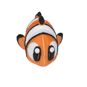 Modello di pesce pagliaccio stampato in 3D, altezza 4,3 cm, larghezza 2,8 cm, figurina decorativa per ornamento da scrivania per bambini - Product Image 3