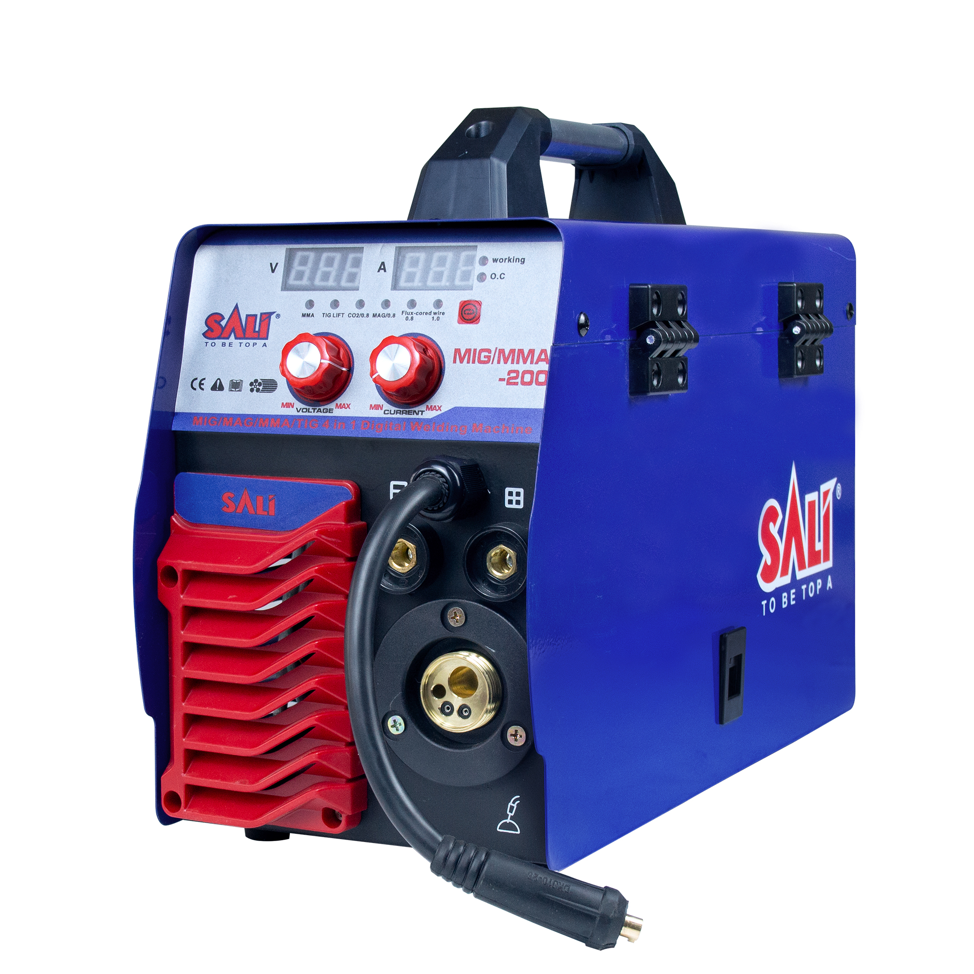 Jst — Machine à souder de Protection au gaz CO2, mise à niveau 200 5.5kg, moteur AC MMA/MIG 200, 1 an avec deux ports de soudage, CE