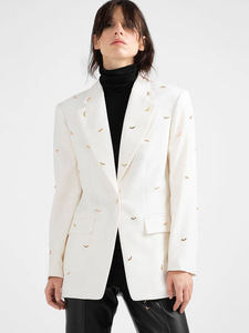 Nuova giacca Slim a manica lunga da donna con perline da donna con paillettes sfumate primaverili - Product Image 2