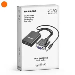 1080P 60Hz Full HD VGA Nam Để HDMI Nữ Chuyển Đổi VGA Để HDMI Adapter Cable