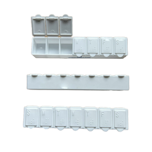 Portable Transparent Seven Days PP Medicine Box 7-Day Pill Organizer and Weekly Pills Container for Business Promotion