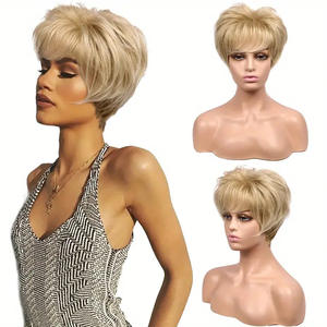 Peluca recta y rizada corta para <span class=keywords><strong>mujer</strong></span> europea americana, <span class=keywords><strong>pelo</strong></span> Bob esponjoso <span class=keywords><strong>Natural</strong></span> juvenil, gorro pequeño para la moda transfronteriza de <span class=keywords><strong>Amazon</strong></span> - Product Image 6