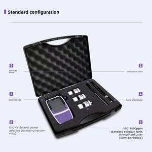 Medidor de Iones Portátil, Analizador de PH, F, Cl, NH4, <span class=keywords><strong>NO3</strong></span>, <span class=keywords><strong>Na</strong></span>, Cu, Cl, Ca, Br con Detector ATC, CE, ISO para Tratamiento de Agua Ambiental y Agricultura - Product Image 3