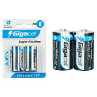 Pila Super Alcalina de 1.5v LR14 Tamaño C, Pila Seca de Larga Duración para Radios, Juguetes y Otros Dispositivos de Alto Consumo