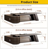 Mobilier de bureau moderne et simple luxueux pour les patrons de PDG-Bureau de directeur