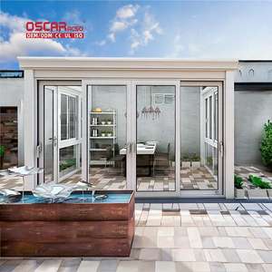 Matique Vert Double Isolation En Verre Pour Toit En Pente Solariums Personnalisé <span class=keywords><strong>S</strong></span> Quatre Saisons Design Moderne Intérieur Extérieur Utilisation Véranda - Product Image 3