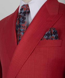 <span class=keywords><strong>Abito</strong></span> da <span class=keywords><strong>uomo</strong></span> in due pezzi con colletto <span class=keywords><strong>rosso</strong></span> nuovo stile personalizzato completo di abiti da sposa per il matrimonio - Product Image 3