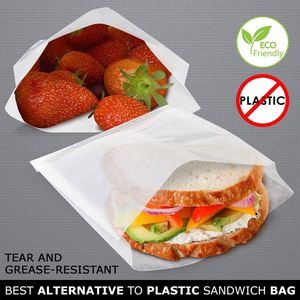 Bolsas de Papel Glassine Lisas para Envolver Galletas, Pasteles, Alimentos y Bocadillos, Resistentes a la Grasa, Bolsas de Papel Pergamino para Sándwiches - Product Image 3