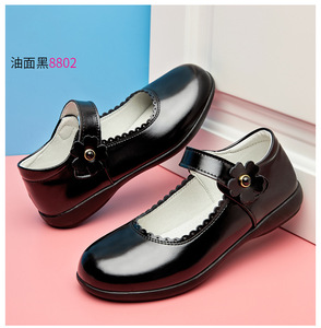 Girls Black Patent Leather Princess Performance Stage <strong>School</strong> Shoes Soft-Sole Velcro Closure Low-Cut <strong>Pumps</strong> Back to <strong>School</strong> Shoes - Product Image 4