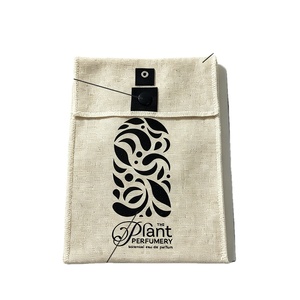 Factory Price Eco Cotton Linen Custom Design <b>Envelope</b> Button Jewelry Pouch with Compartment - Product Image 2