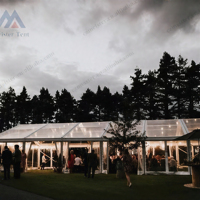 Grande tente de mariage en aluminium à logo personnalisable-Tente de fête étanche 10x10 pour 300 personnes Commande minimum 20m Événements en plein air