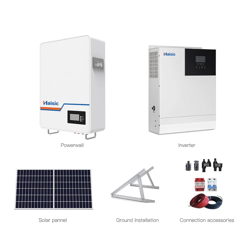 Komplettes Solarenergie system 10 kW 5kW Hybrid-Wechsel richter panel All-in-One-System mit Energie speicher batterie