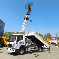 Grue télescopique hydraulique 3-en-1 de 12 à 16 tonnes avec télécommande pour climatisation, équipement de levage personnalisé monté sur camion