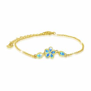 हस्तनिर्मित फूल क्रिस्टल अलेट सोने की चांदी की प्लेटेड वर्षगांठ उपहार - Product Image 4