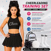 Tenues et accessoires de cheerleading personnalisés pour adolescentes - Kits en Spandex/Polyester pour l'entraînement et la pratique - Ensembles d'échauffement