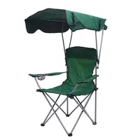 핫 세일 야외 휴대용 접이식 비치 의자 양산 캠핑 낚시 비치 접는 의자