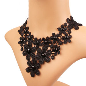 Trendz venta al por mayor vintage boho collar de flores collar de encaje - Product Image 6