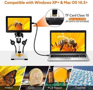 7インチLCDデジタルUSB顕微鏡はんだ付け電子顕微鏡互換性のある有線リモート充電式大人用Windows - Product Image 6