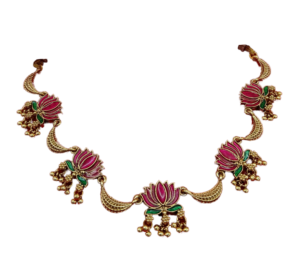SL-<b>J</b>-610 Five Petal Flower <b>and</b> Five Leaf Grass Pull-out <b>Bracelet</b> ORIGINAL > Set of Three Fashionable <b>Bracelets</b> - Product Image 1