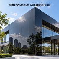 Panneau composite en aluminium miroir doré sur mesure de 3 mm et 4 mm pour le revêtement des bureaux d'accueil