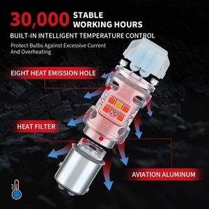 Nuevas <span class=keywords><strong>Luces</strong></span> LED CSP para Auto 1157 BAY15D P21/5W S25 F48 W140 K3, <span class=keywords><strong>Luces</strong></span> Traseras e Interiores, IP67 Impermeables, 2400LM, Ajuste Universal, 30 Minutos <span class=keywords><strong>de</strong></span> Duración - Product Image 4