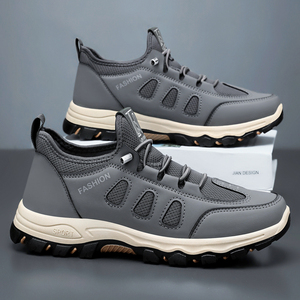 B-JY161 Chaussures de marche respirantes à lacets, plateforme épaisse, design tendance, semelle intérieure en PVC, doublure en maille, pour automne/printemps/été, fitness - Product Image 3