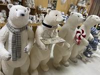 Ours polaire en peluche blanc sur mesure grandeur nature pour la décoration de la maison Décoration de fête de vacances