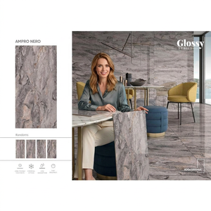 Vistaar Carrara Wood Stone Porcelain <b>Tiles</b> 600x1200mm High Gloss Polished Glazed Floor Wall - Product Image 2