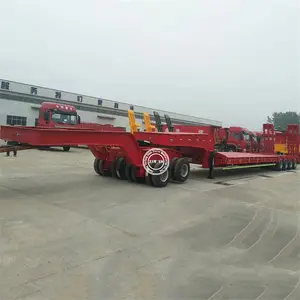 New Type 50 tons low beds semi-trailer/ semi remolque tow dolly for sale