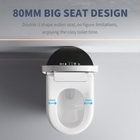 Toilette intelligente d'Amérique du Nord avec un beau design FCC CETL CUPC approuvé conforme à l'ADA double alimentation en eau salle de bain bidet toilette à laver