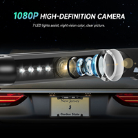 Podofo America cadre de plaque d'immatriculation HD caméra de recul de voiture Vision nocturne 170 Angle de vue IP67 étanche 720P/1080P/CVBS 12V caméra