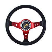 Pièces automobiles en matériau PU rouge TIYPEOR 350MMJDM Volant de dérive modifié