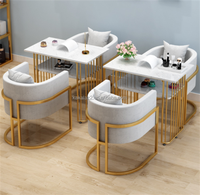 Ensemble de meubles de manucure gris de style moderne ins