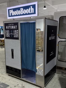 Cabina Fotografica per Documenti d'Identità, Tenda per Foto Indoor, Box Fotografico/Prezzi Photobooth/Postazione Selfie/Photobooth Vintage in Bianco e Nero - Product Image 2