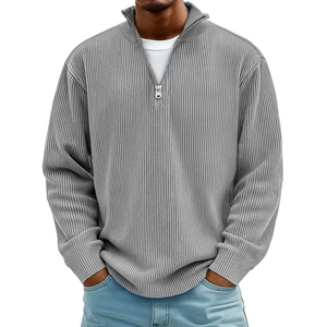 Camiseta Casual <span class=keywords><strong>con</strong></span> <span class=keywords><strong>Capucha</strong></span> y Cuello Alto para Hombre, Tallas S-5XL, Camiseta <span class=keywords><strong>Polo</strong></span> de Manga Larga <span class=keywords><strong>con</strong></span> Cierre y Cuello Alto de Pana - Product Image 2