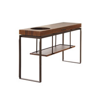 Nouvelle table console en bois massif de style moderne Wabi-Sabi postmoderne pour salon et restaurant, meubles personnalisables