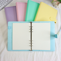 Classeur A5/A6 à 6 Anneaux Rechargeable, Organiseur Budget en Cuir PU, Carnet Personnel Feuilles Mobiles, Portefeuille pour Papiers de Remplissage A6