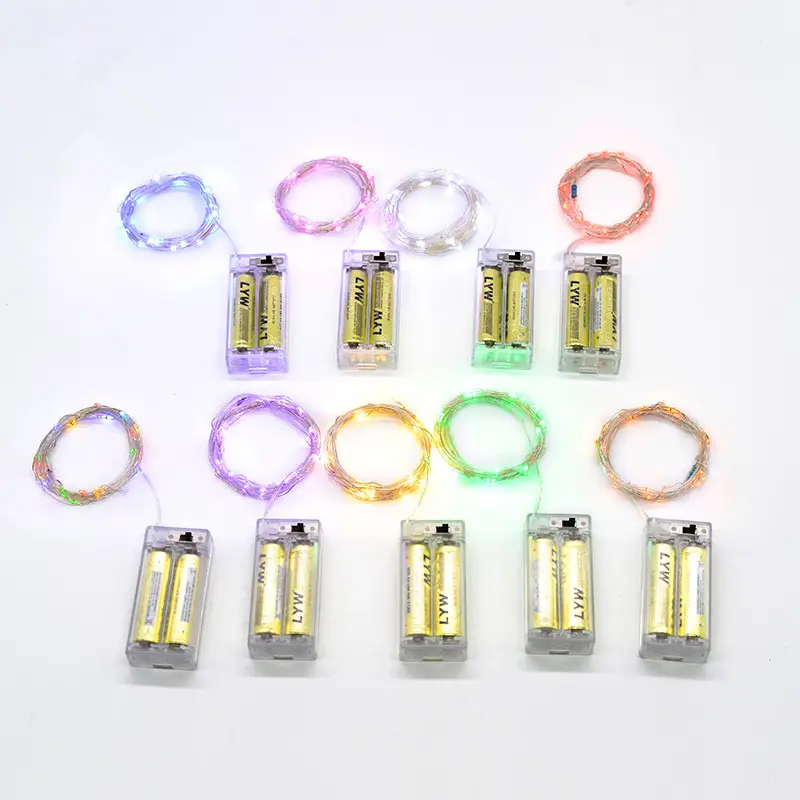 2AA с питанием от батареи 1 м сказочные гирлянда 10 светодиодных медных проводов водонепроницаемые рождественские огни