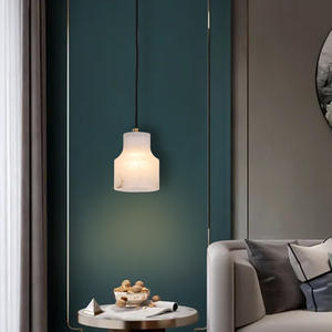 Lámpara Colgante Minimalista de Lujo, Totalmente en Cobre, con Mármol Español, Estilo Chino Moderno, para Barra de Bar, Dormitorio, Comedor, Sala de Estar - Product Image 5