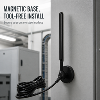 Antenne magnétique 2.4-5G à grande ventouse, omnidirectionnelle, cellulaire, indice de protection IP67, installation puissante par vis pour connecteur