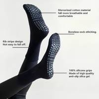 Chaussettes de yoga antidérapantes personnalisées avec points en silicone, chaussettes de Pilates respirantes, chaussettes de fitness avec logo personnalisé