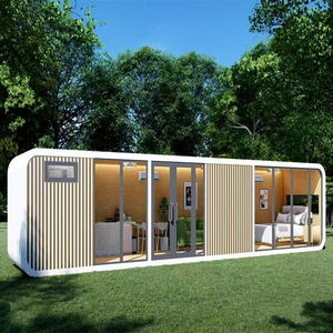 Maison préfabriquée à structure en acier léger personnalisable Apple Cabin Home-Petite maison pour hôtels, centres commerciaux Conception de conteneurs modulables UK - Product Image 1